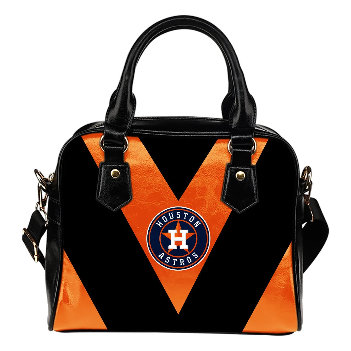 Triangle Double Separate Colour Houston Astros Shoulder Handbags Sb0801