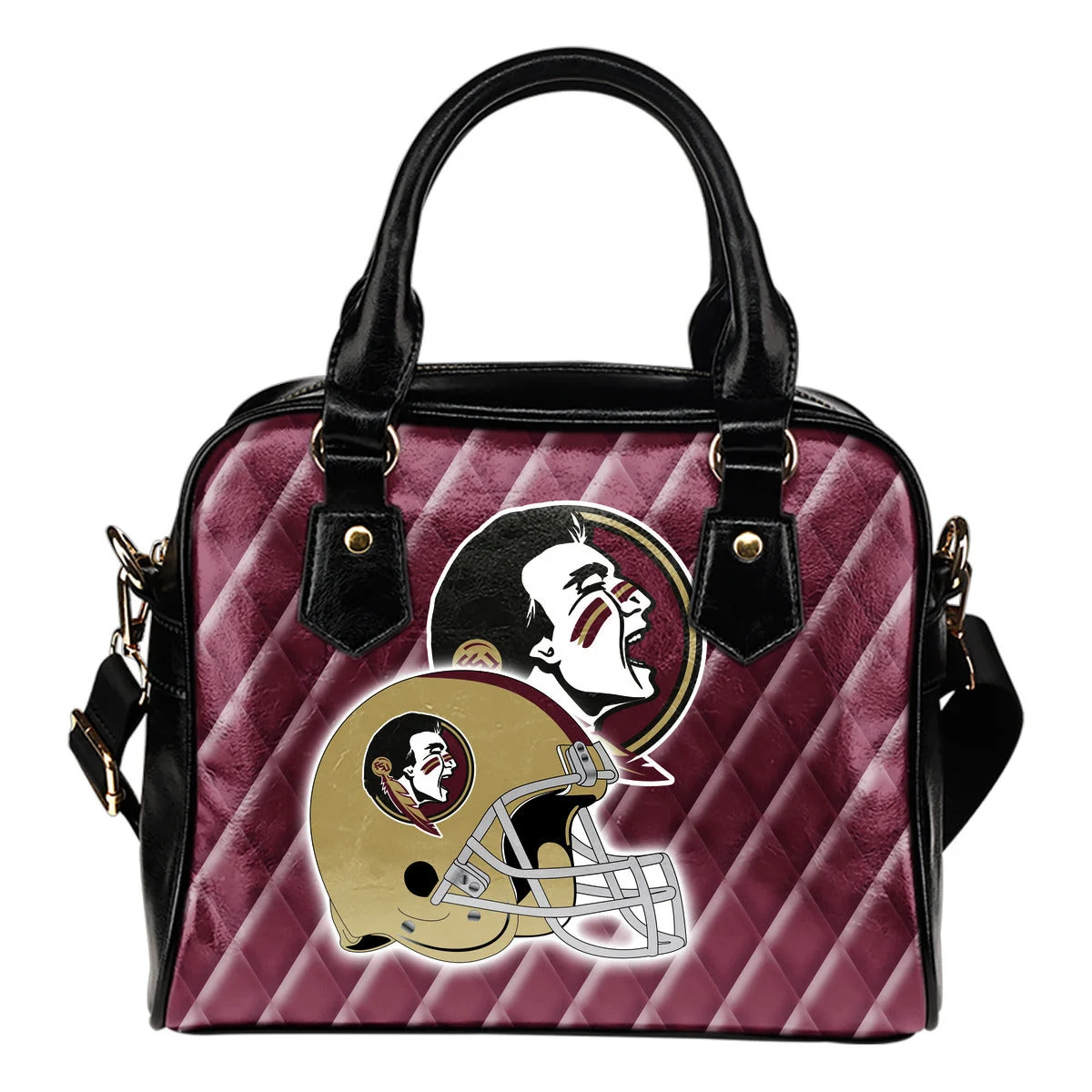 Couple Helmet Enchanting Logo Florida State Seminoles Shoulder Handbags Sb0801