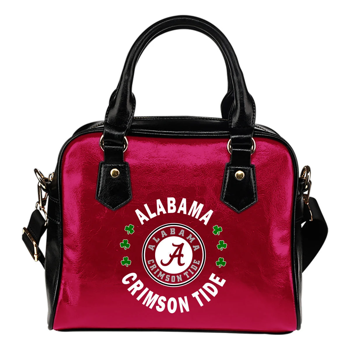 Central Beautiful Logo Circle Lucky Leaf Alabama Crimson Tide Shoulder Handbags Sb0801