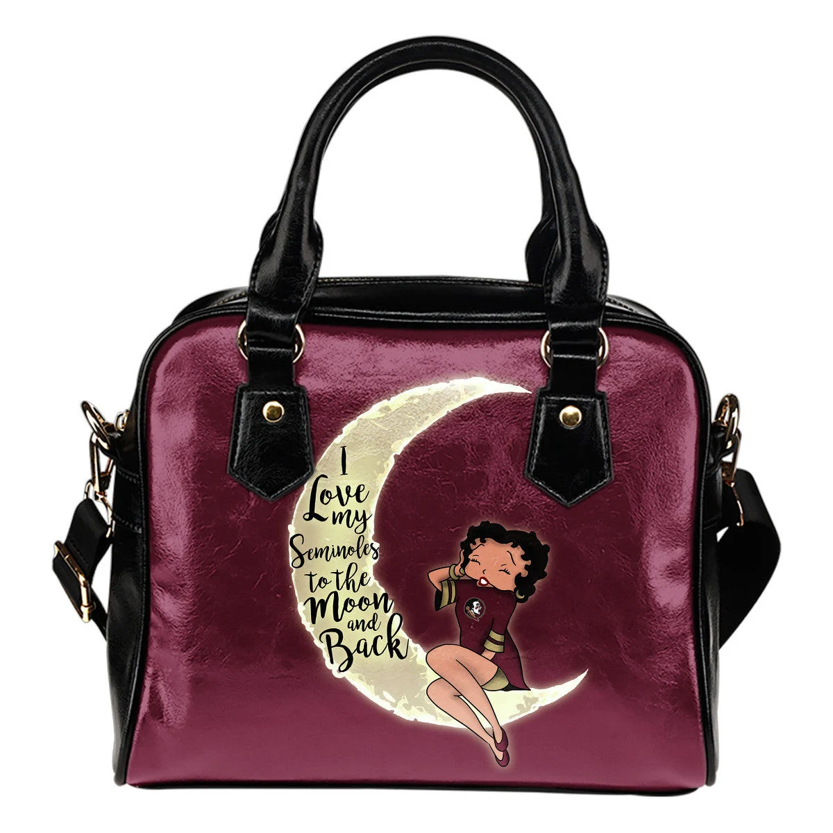 I Love My Florida State Seminoles To The Moon And Back Shoulder Handbags Women Purse Sb0801