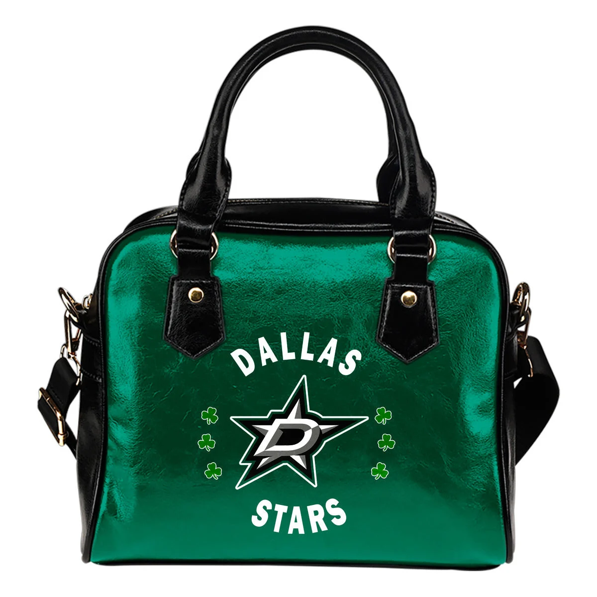 Central Beautiful Logo Circle Lucky Leaf Dallas Stars Shoulder Handbags Sb0801