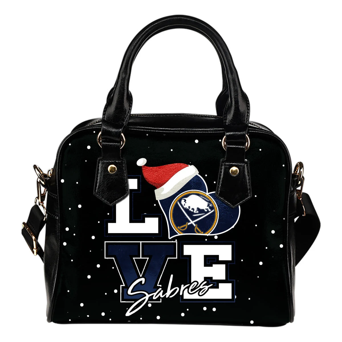 Love Word Christmas Sweet Buffalo Sabres Shoulder Handbags Sb0801