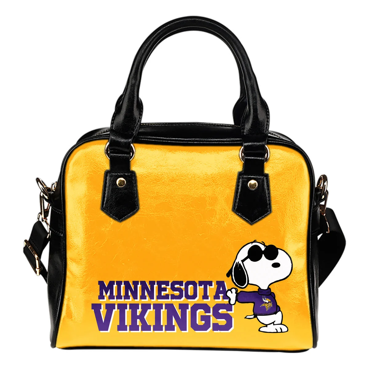 Minnesota Vikings Cool Sunglasses Snoopy Shoulder Handbags Women Purse Sb0801