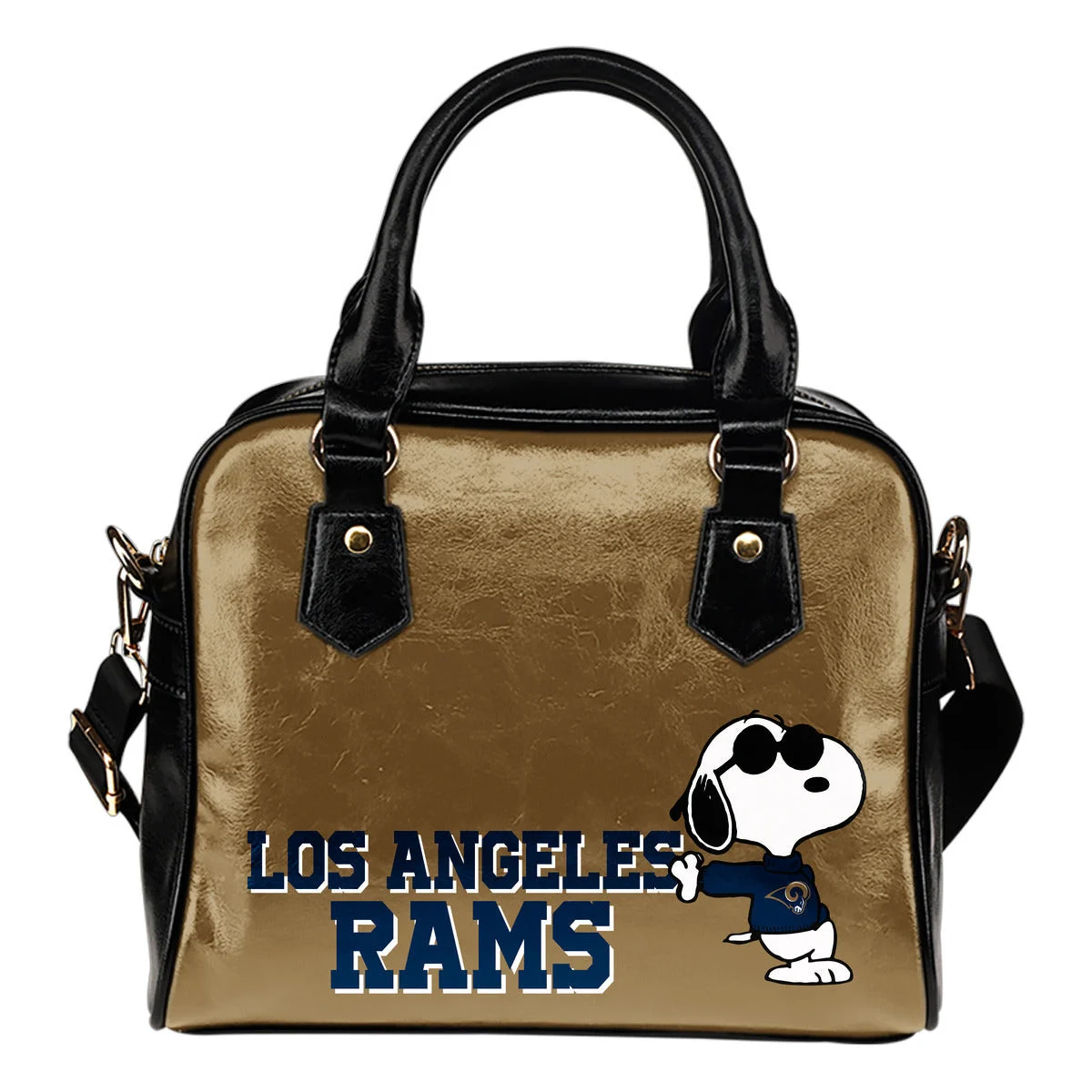 Los Angeles Rams Cool Sunglasses Snoopy Shoulder Handbags Women Purse Sb0801