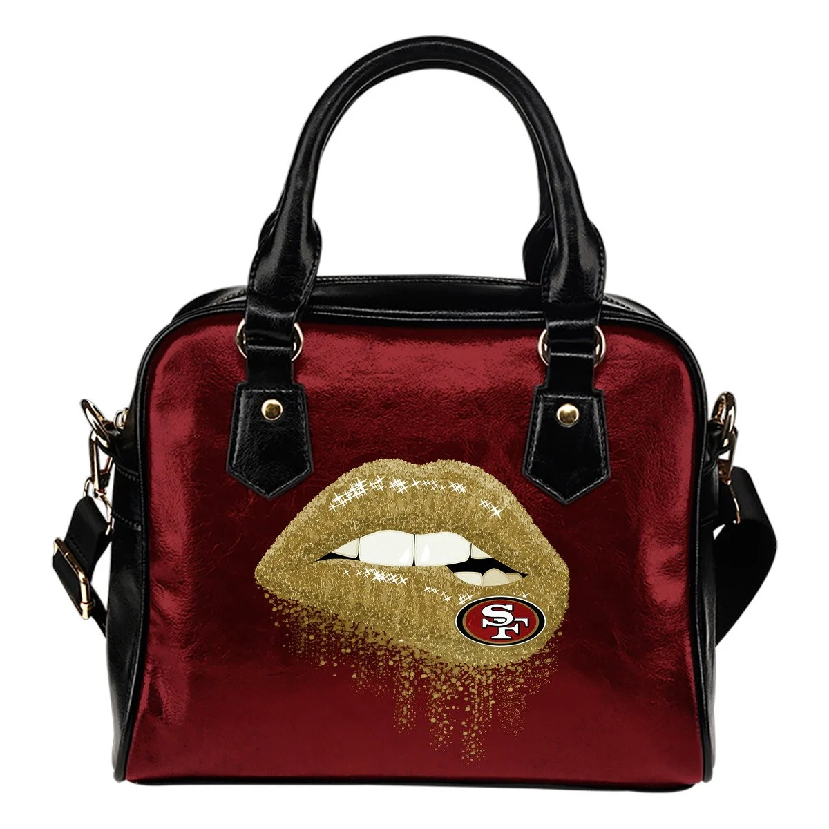 Beautiful Lips Elegant Logo San Francisco 49ers Shoulder Handbags Sb0801