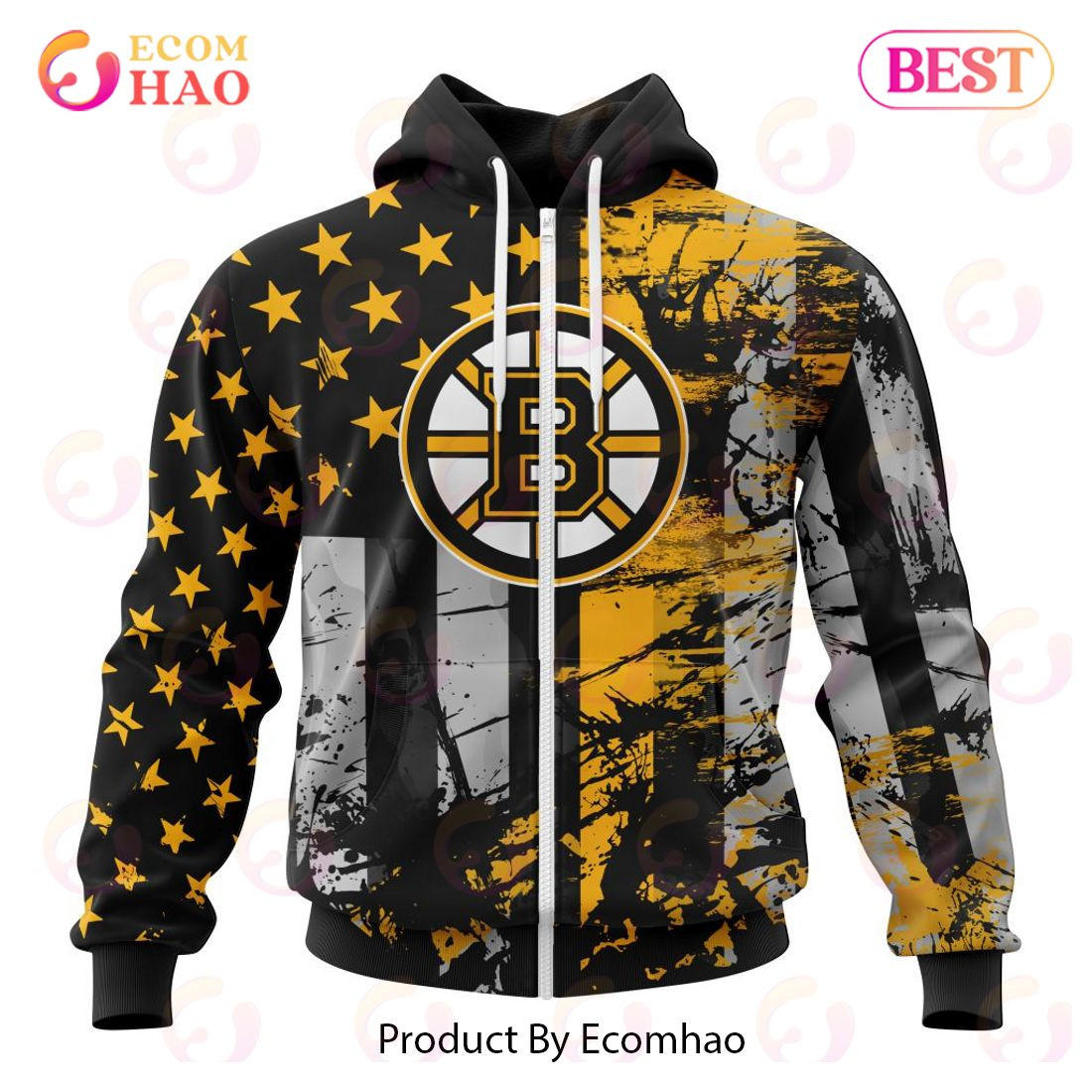 Boston Bruins Specialized Jersey For America 3D Hoodie, Zip Hoodie, Man - Women, Warm, Premium Quality HZ0501