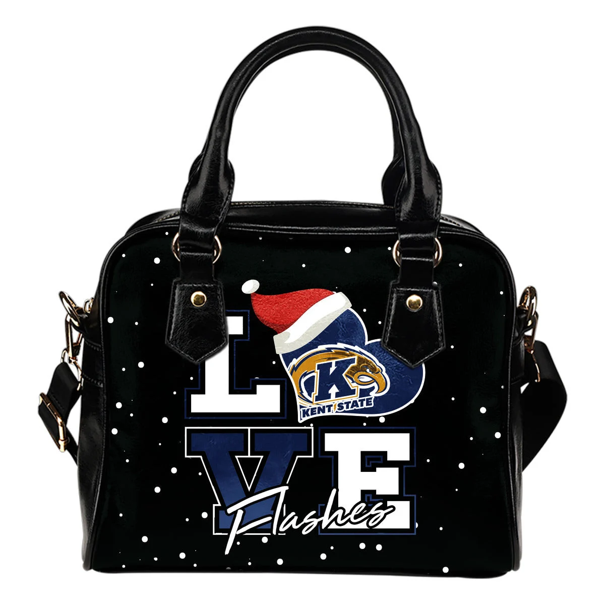 Love Word Christmas Sweet Kent State Golden Flashes Shoulder Handbags Sb0801