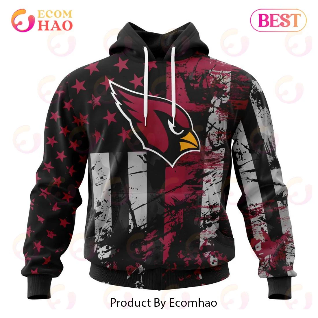 Arizona Cardinals Jersey For America 3D Hoodie, Zip Hoodie, Man - Women, Warm, Premium Quality HZ0501