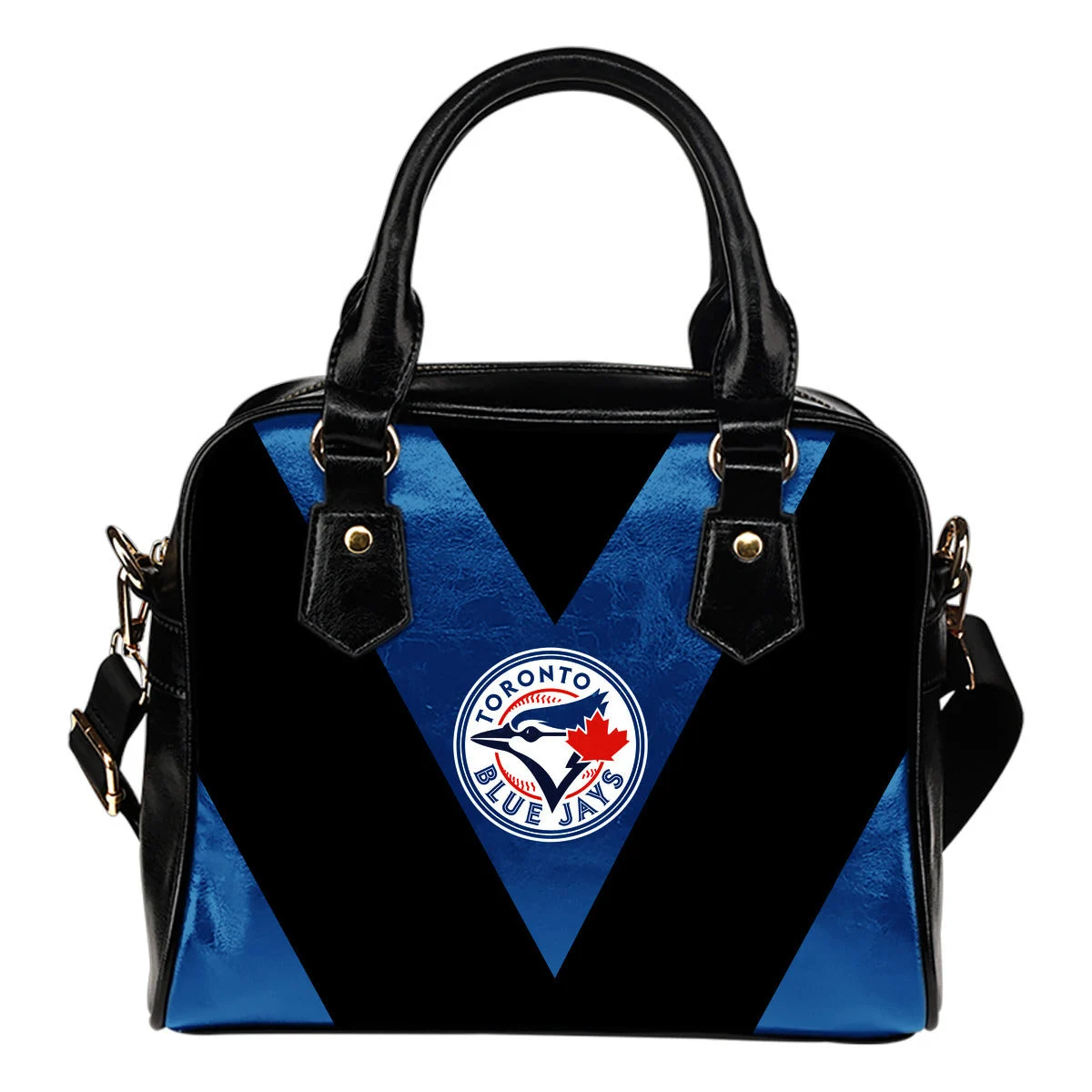 Triangle Double Separate Colour Toronto Blue Jays Shoulder Handbags Sb0801