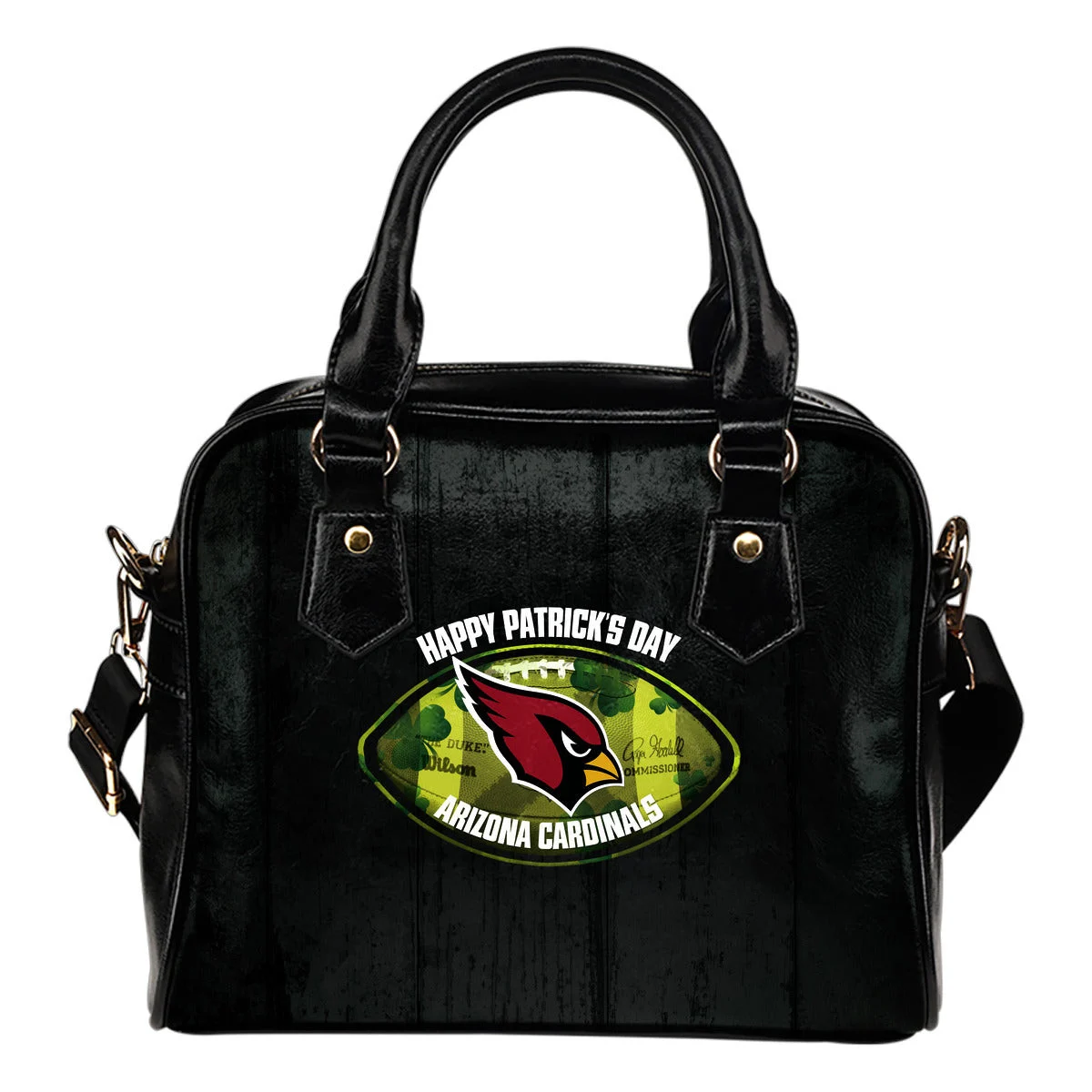 Retro Scene Lovely Shining Patrick's Day Arizona Cardinals Shoulder Handbags Sb0801