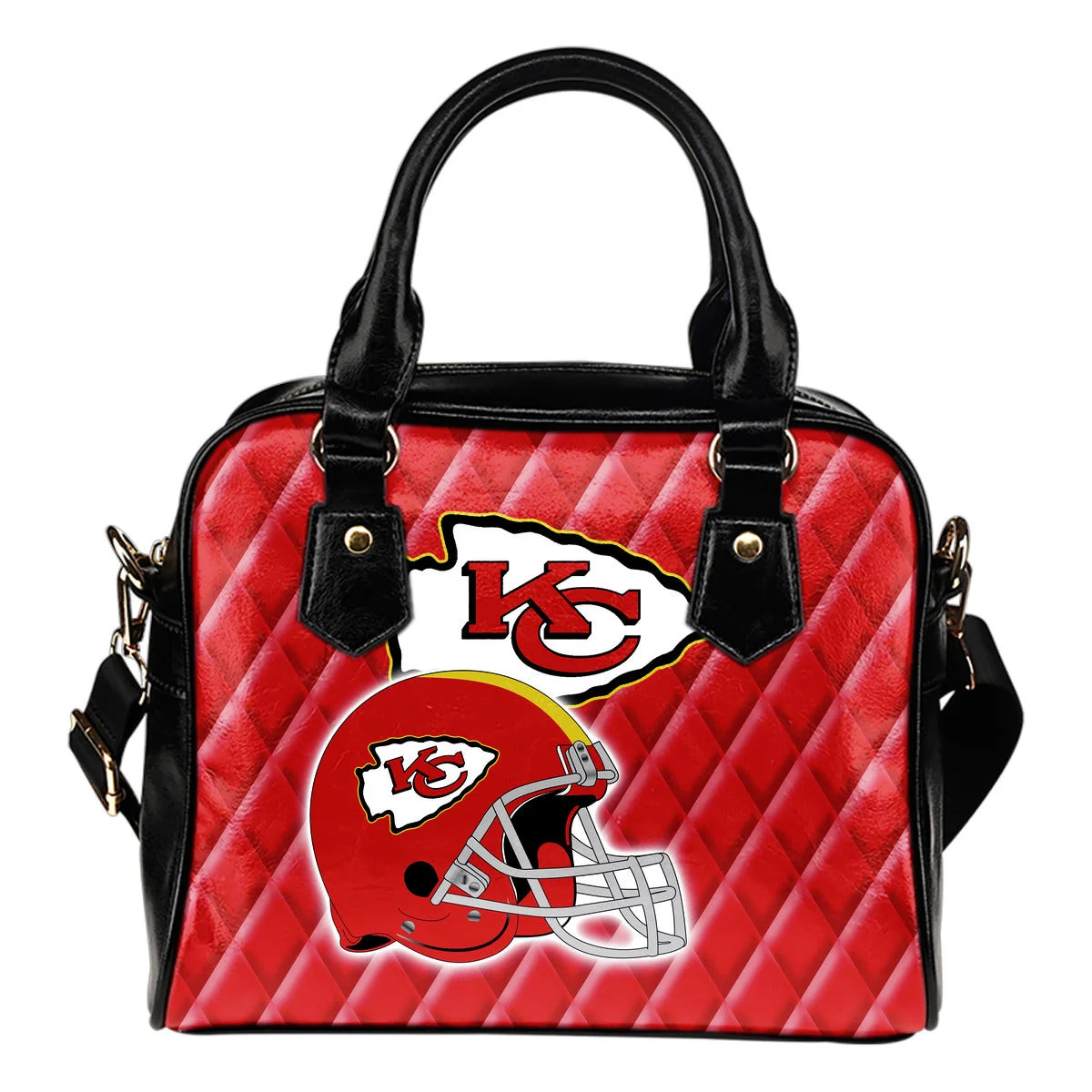 Couple Helmet Enchanting Logo Kansas City Chiefs Shoulder Handbags Sb0801