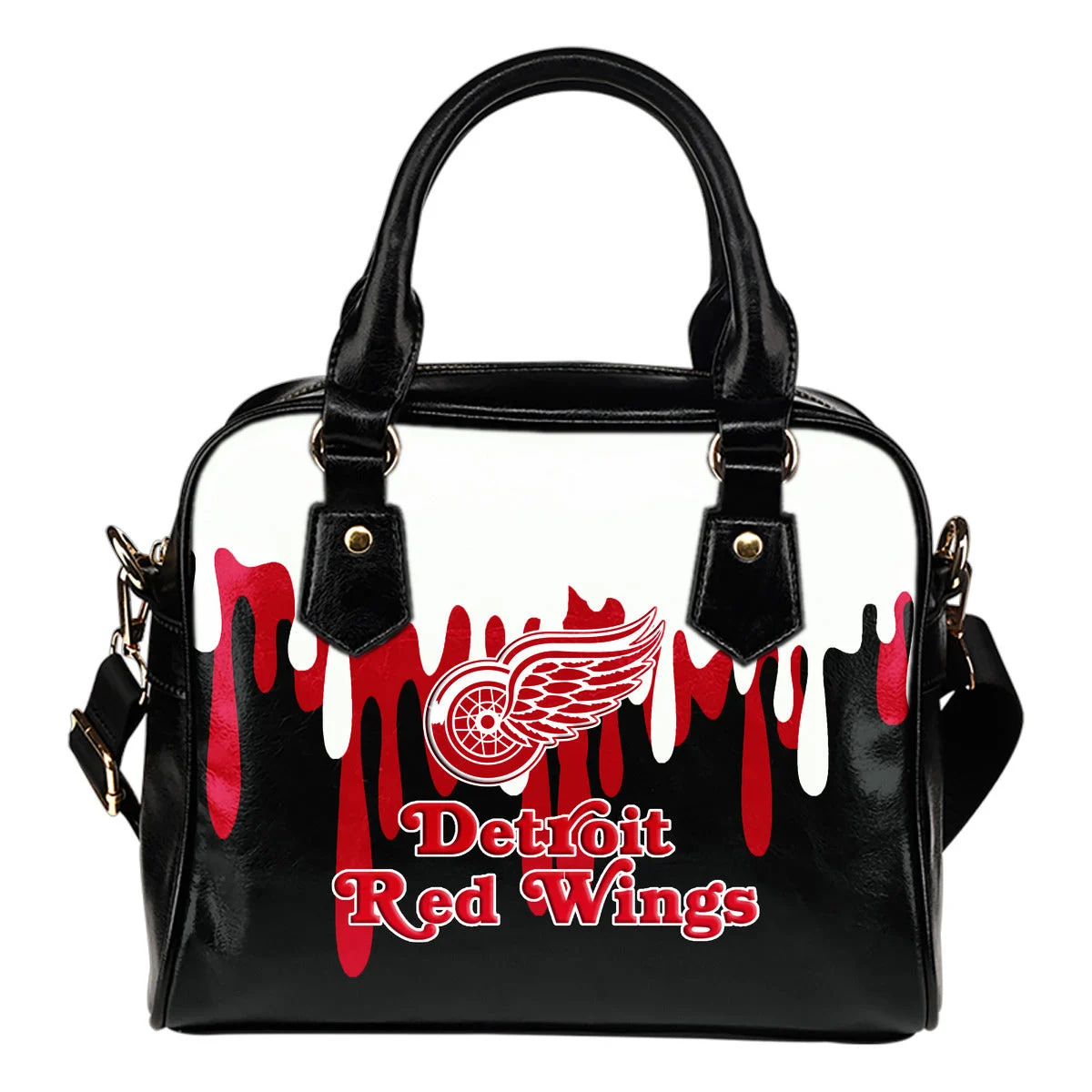 Color Leak Down Colorful Detroit Red Wings Shoulder Handbags Sb0801