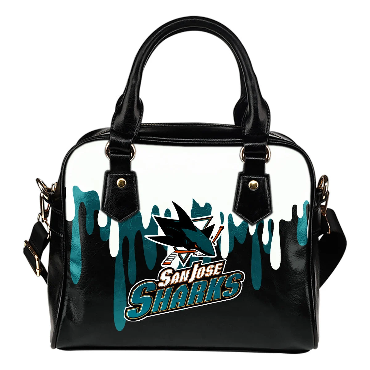 Color Leak Down Colorful San Jose Sharks Shoulder Handbags Sb0801