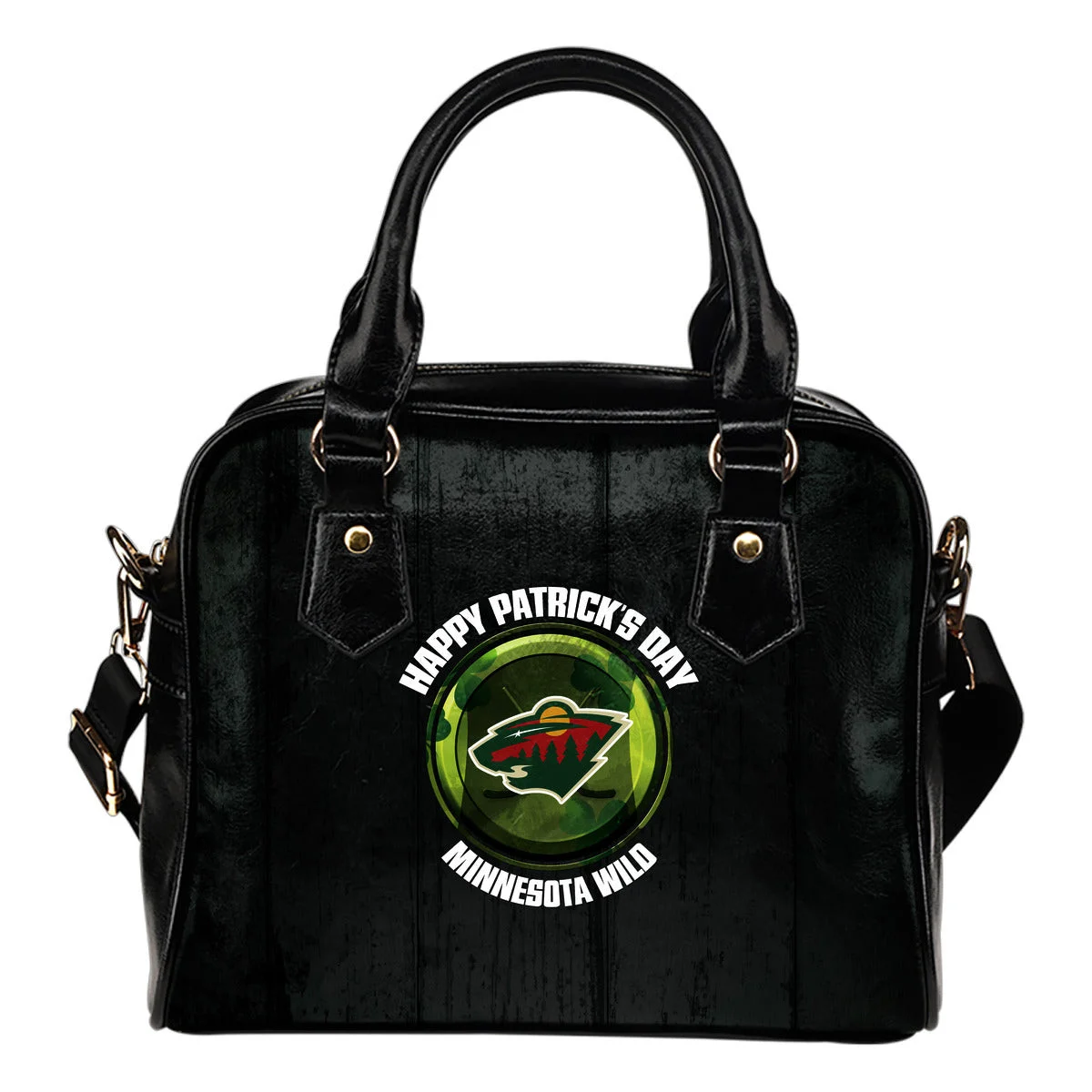 Retro Scene Lovely Shining Patrick's Day Minnesota Wild Shoulder Handbags Sb0801
