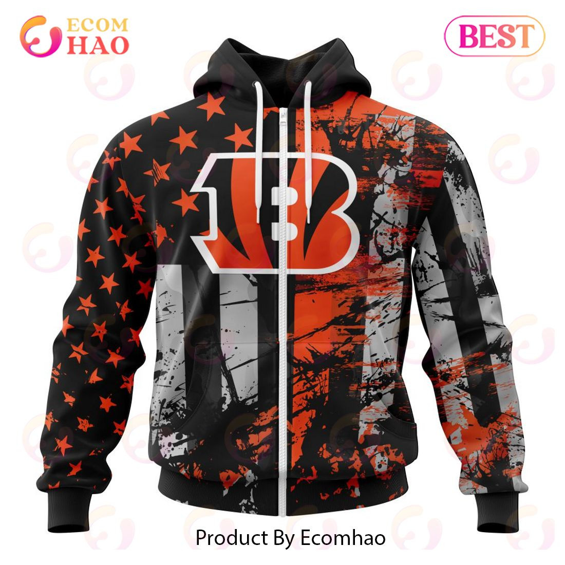 Cincinnati Bengals Jersey For America 3D Hoodie, Zip Hoodie, Man - Women, Warm, Premium Quality HZ0501