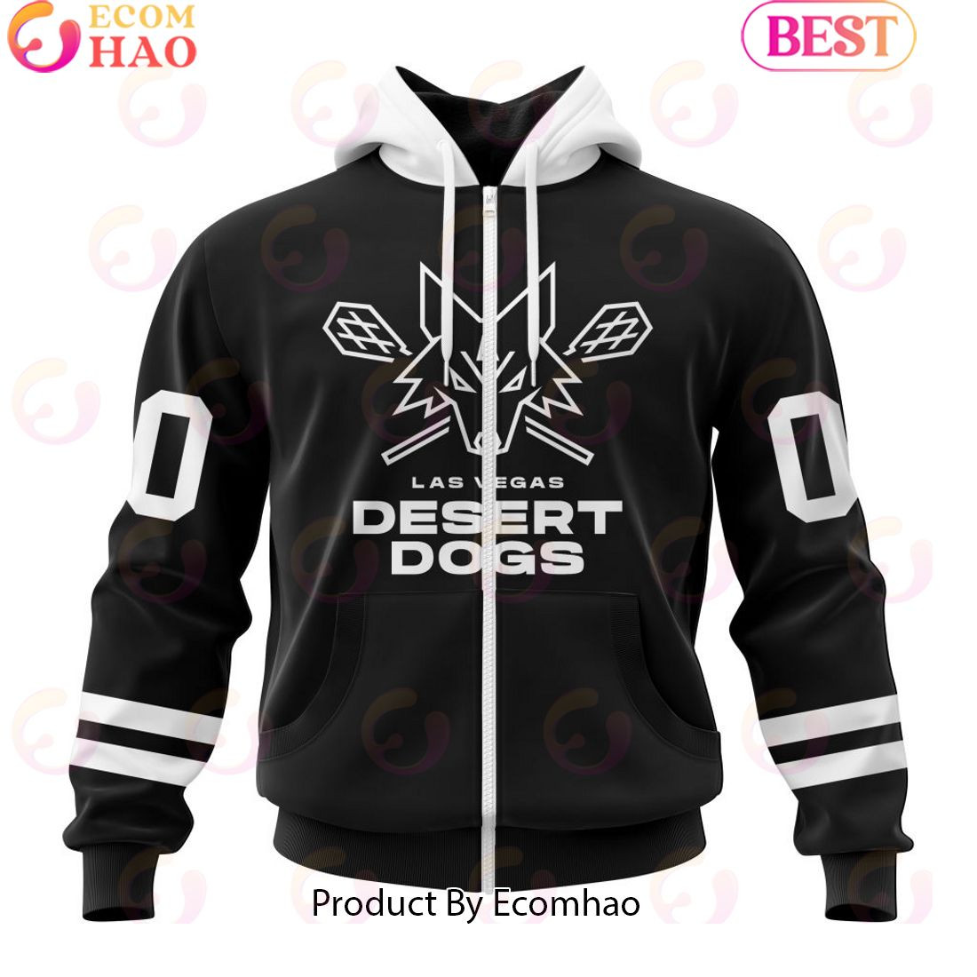Custom Las Vegas Desert Dogs Jersey Personalized Letters Number Hoodie, Zip Hoodie, Man - Women, Warm, Premium Quality HZ0501