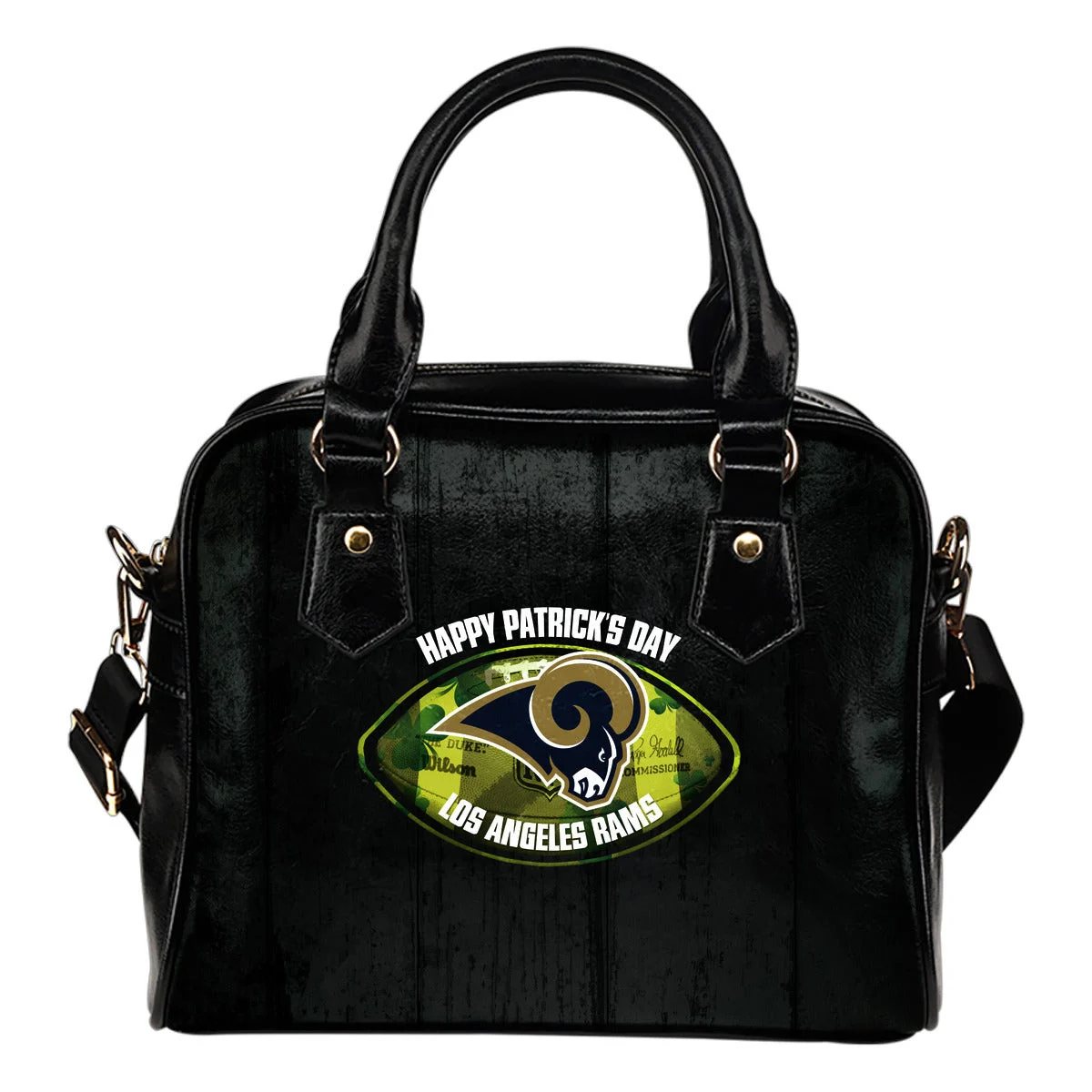 Retro Scene Lovely Shining Patrick's Day Los Angeles Rams Shoulder Handbags Sb0801