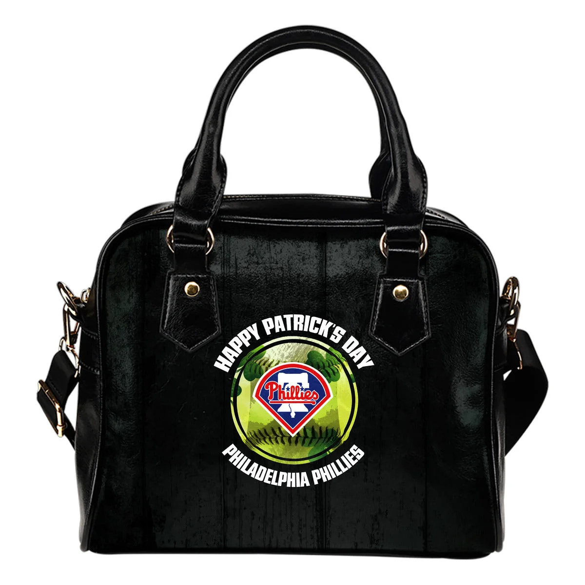 Retro Scene Lovely Shining Patrick's Day Philadelphia Phillies Shoulder Handbags Sb0801