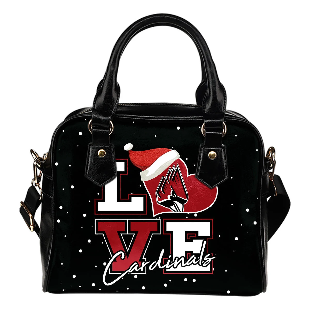 Love Word Christmas Sweet Ball State Cardinals Shoulder Handbags Sb0801