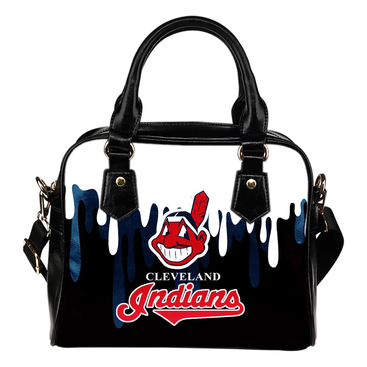 Color Leak Down Colorful Cleveland Indians Shoulder Handbags Sb0801