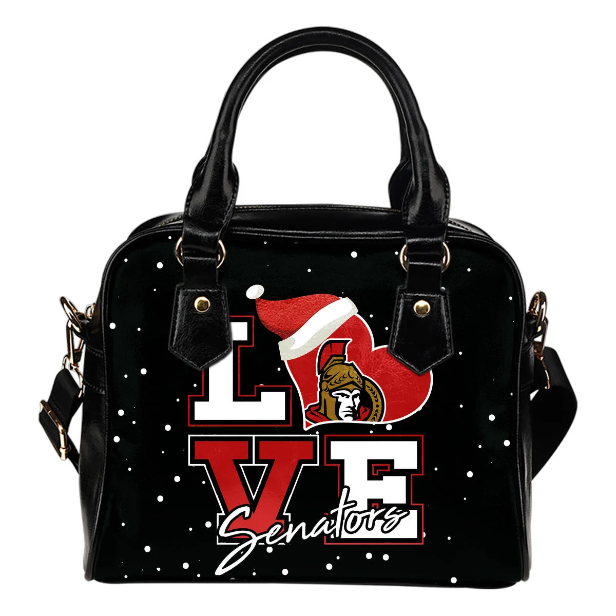 Love Word Christmas Sweet Ottawa Senators Shoulder Handbags Sb0801