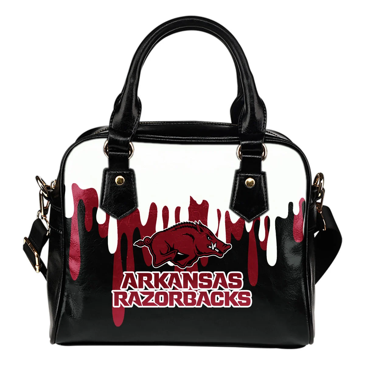 Color Leak Down Colorful Arkansas Razorbacks Shoulder Handbags Sb0801