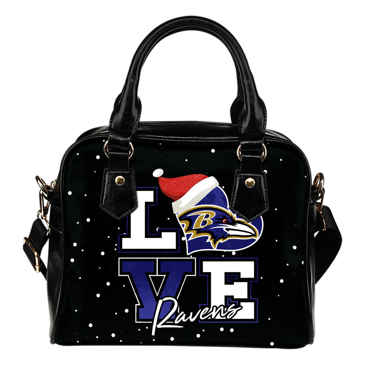 Love Word Christmas Sweet Baltimore Ravens Shoulder Handbags Sb0801