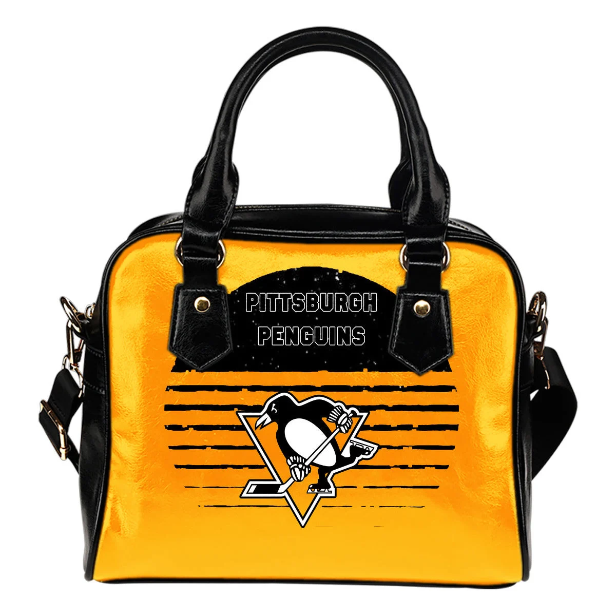 Back Fashion Round Charming Pittsburgh Penguins Shoulder Handbags Sb0801