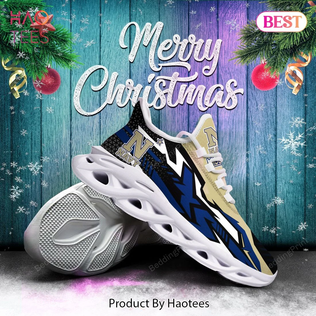 Navy Midshipmen Blue Mix Brown Max Soul Shoes  MS0601