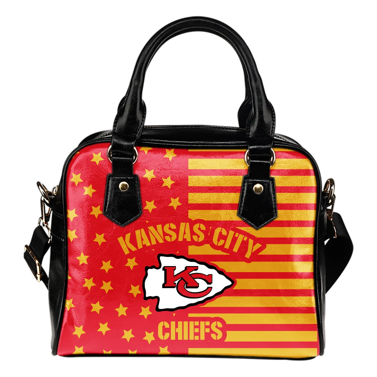 Twinkle Star With Line Kansas City Chiefs Shoulder Handbags Sb0801