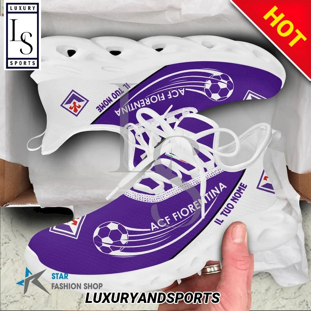 ACF Fiorentina Custom Name Purple Max Soul Shoes  MS0601