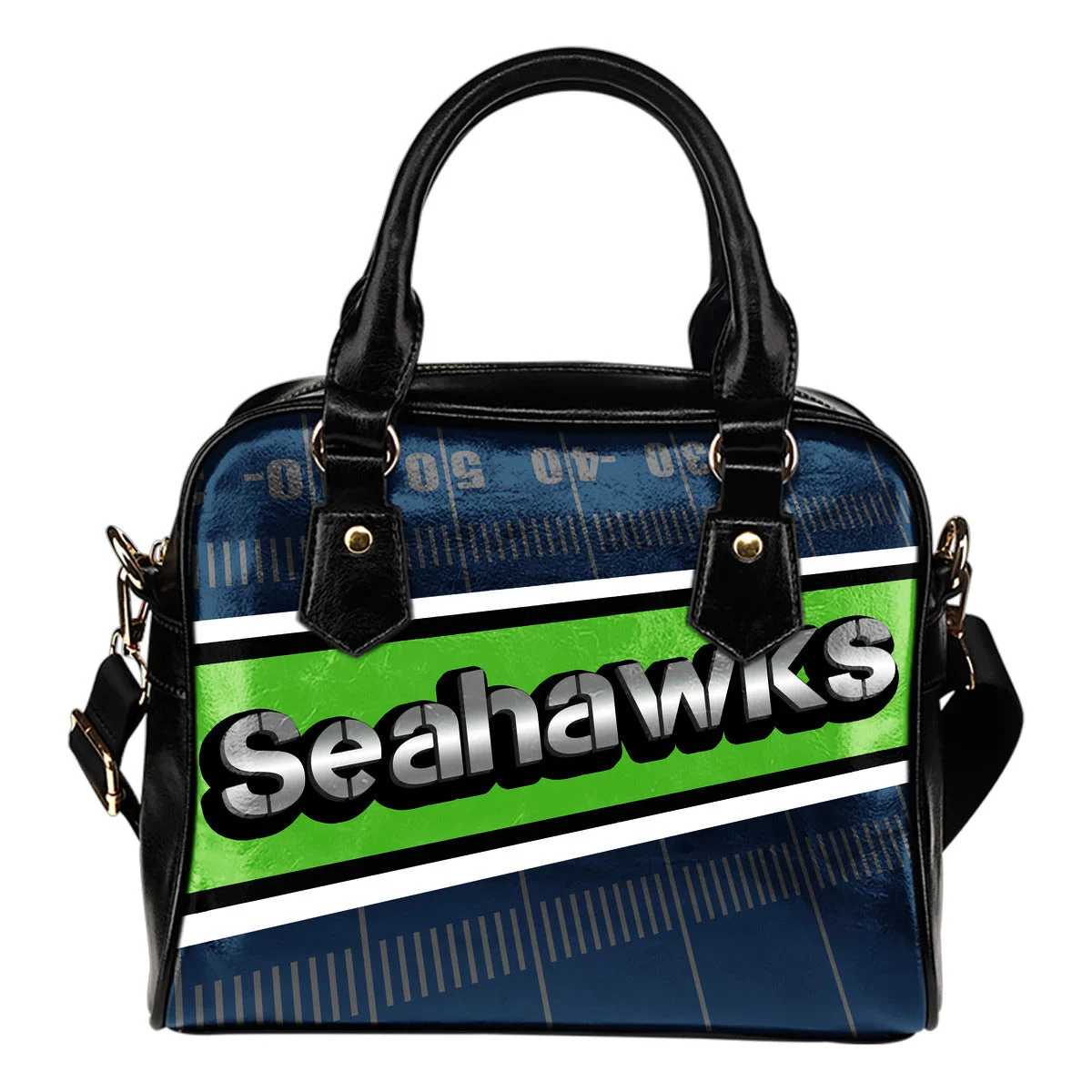 Seattle Seahawks Silver Name Colorful Shoulder Handbags Sb0801