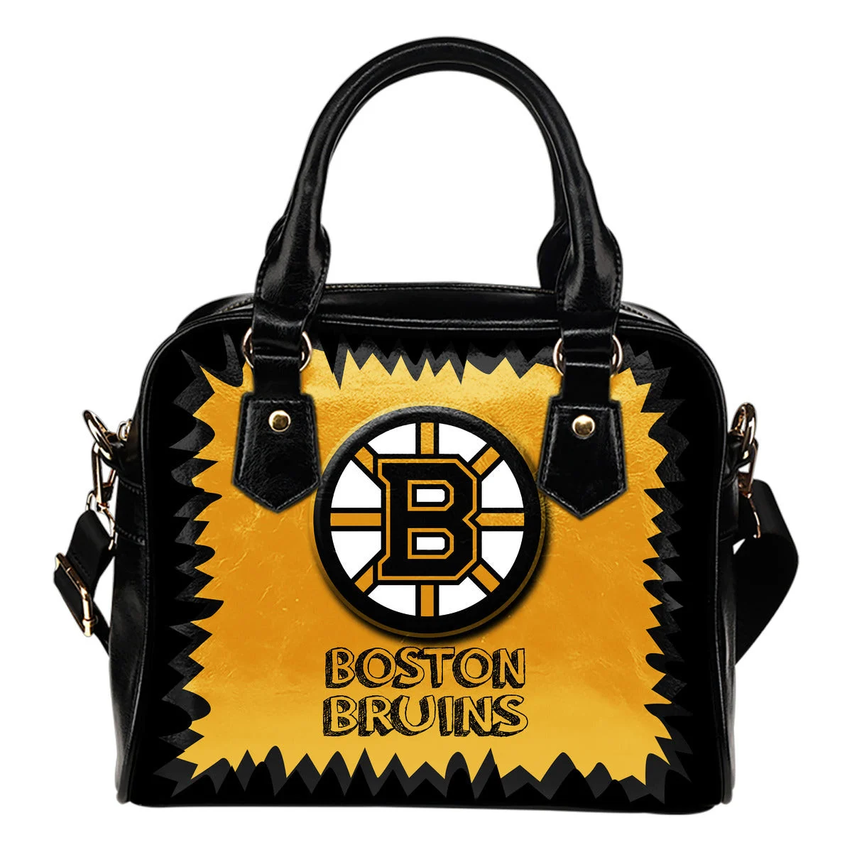 Jagged Saws Mouth Creepy Boston Bruins Shoulder Handbags Sb0801
