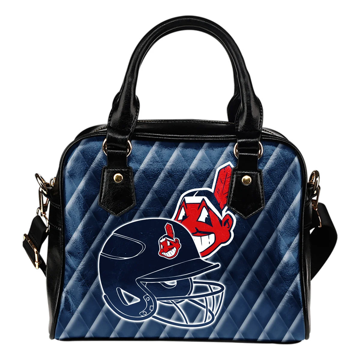 Couple Helmet Enchanting Logo Cleveland Indians Shoulder Handbags Sb0801