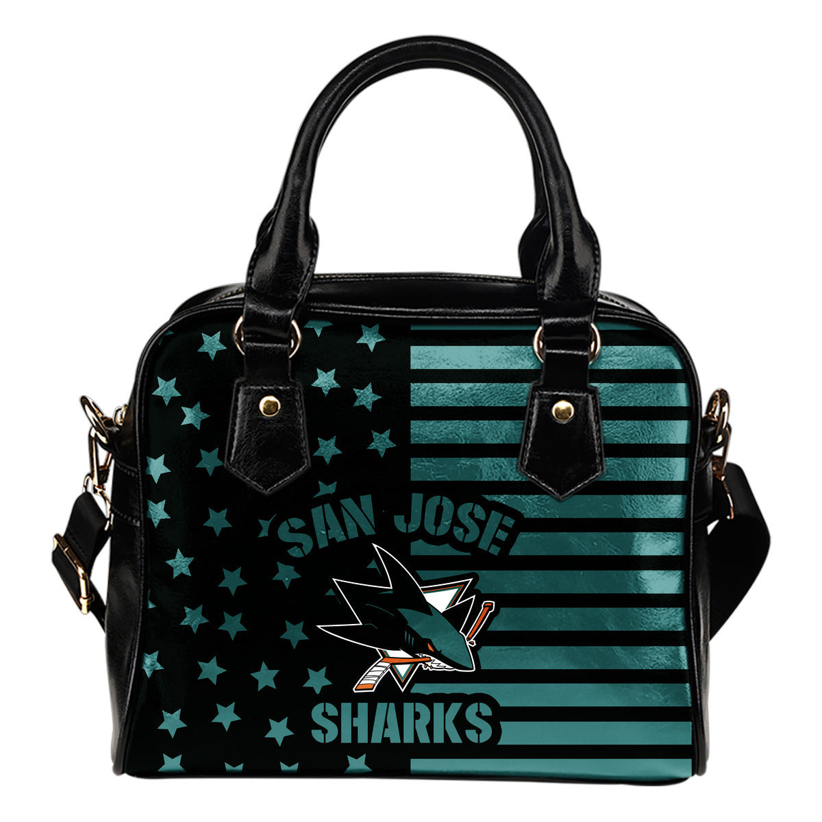 Twinkle Star With Line San Jose Sharks Shoulder Handbags Sb0801