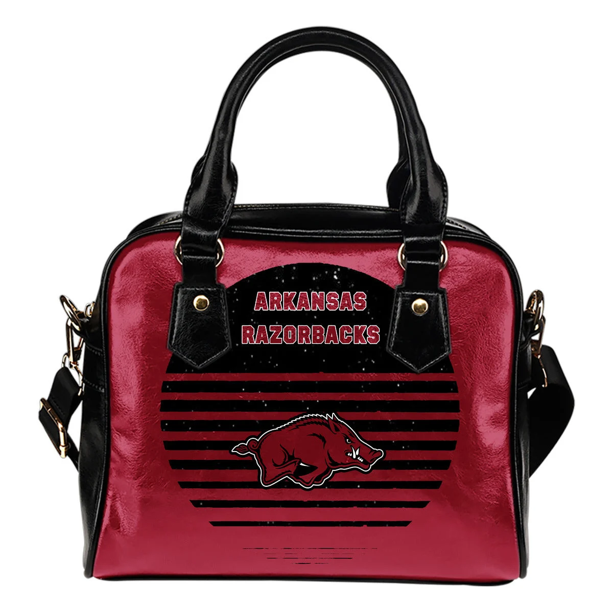 Back Fashion Round Charming Arkansas Razorbacks Shoulder Handbags Sb0801