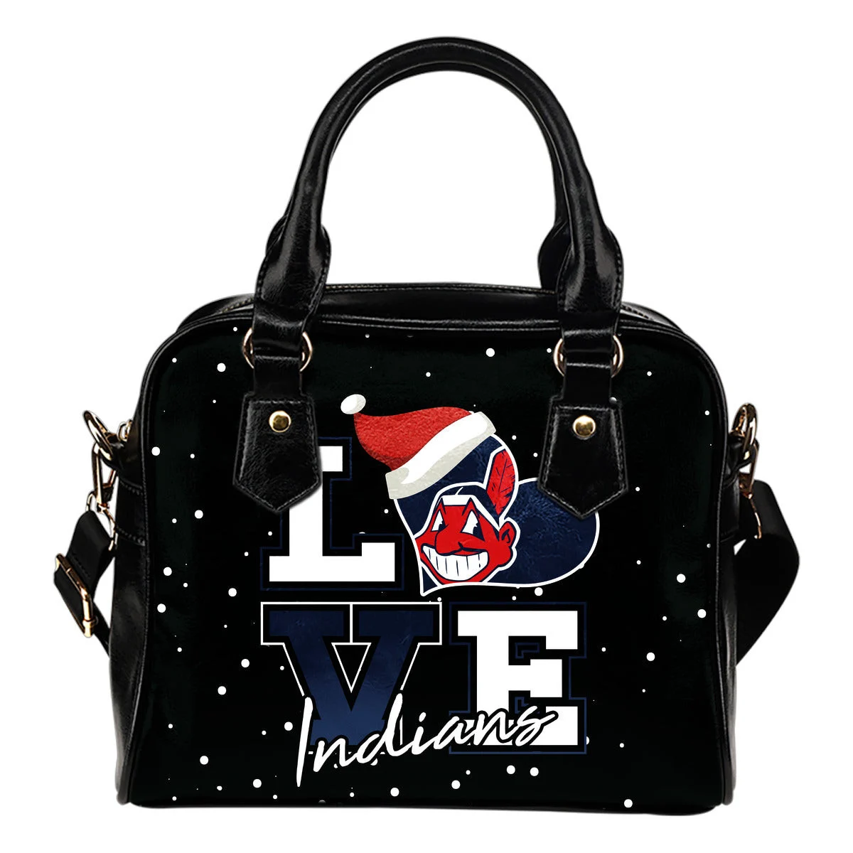 Love Word Christmas Sweet Cleveland Indians Shoulder Handbags Sb0801