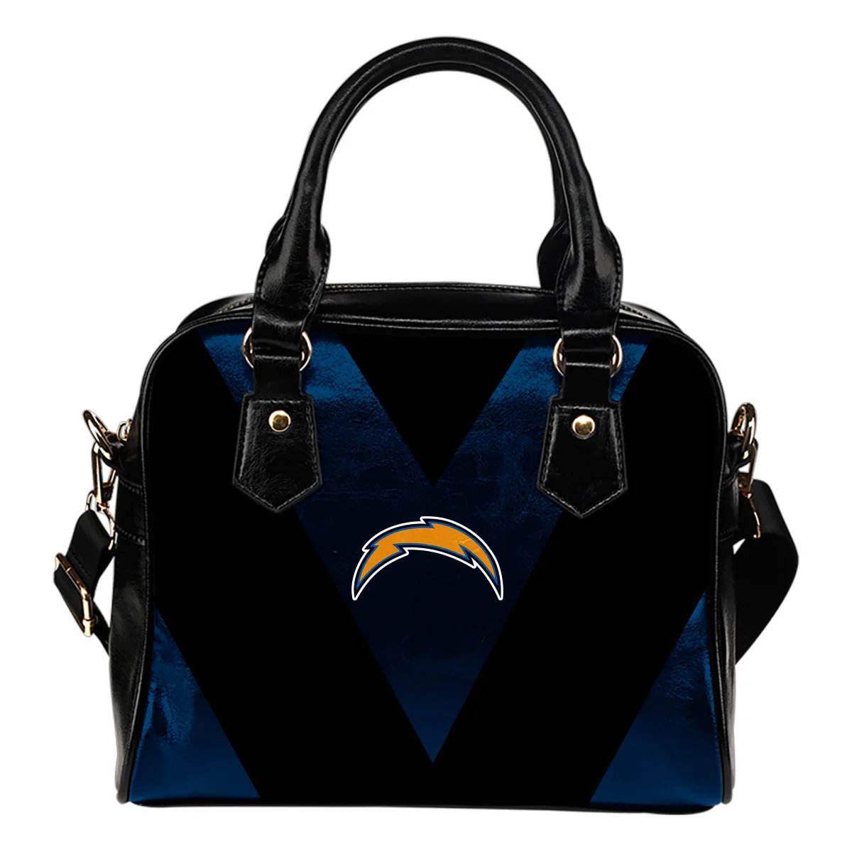 Triangle Double Separate Colour Los Angeles Chargers Shoulder Handbags Sb0801