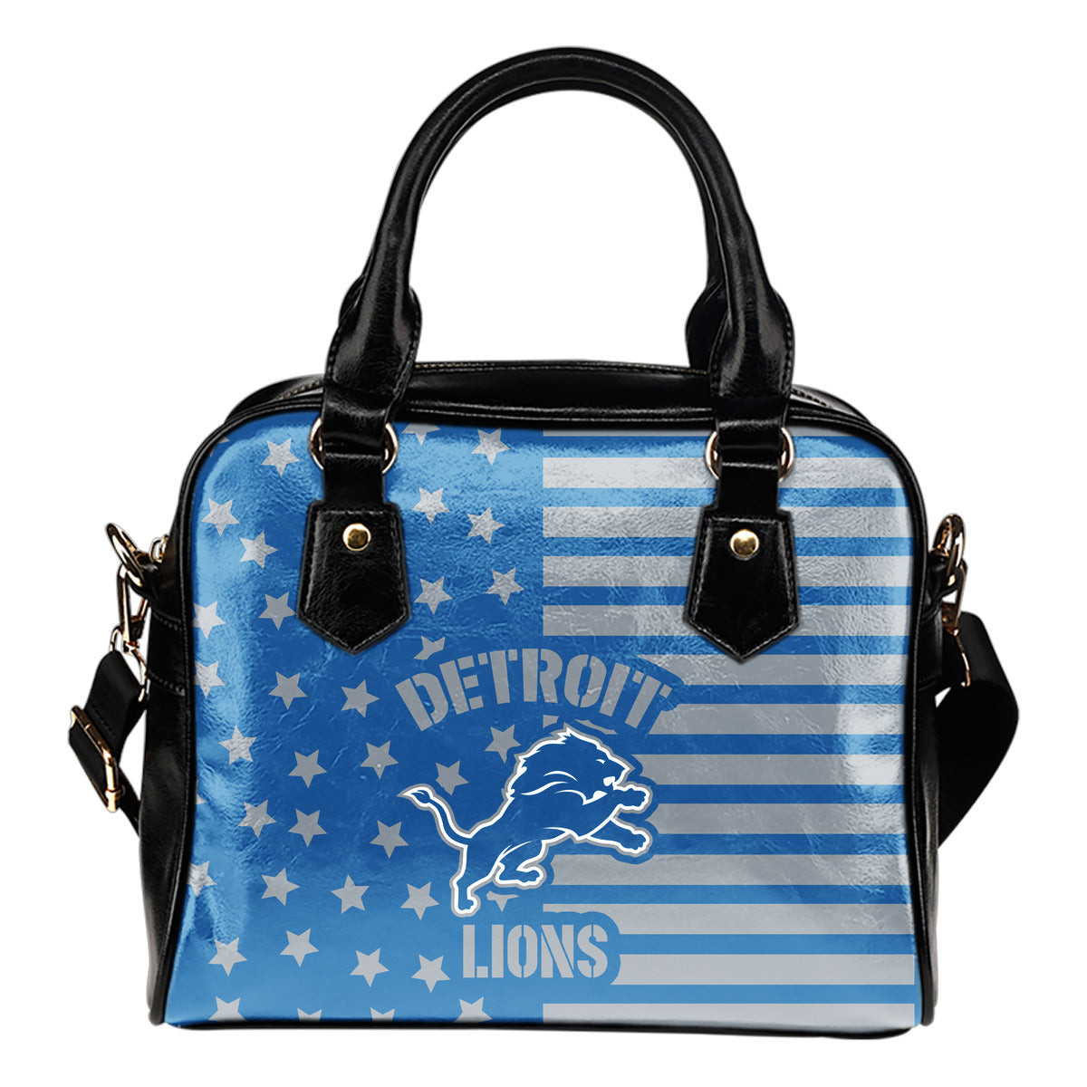 Twinkle Star With Line Detroit Lions Shoulder Handbags Sb0801