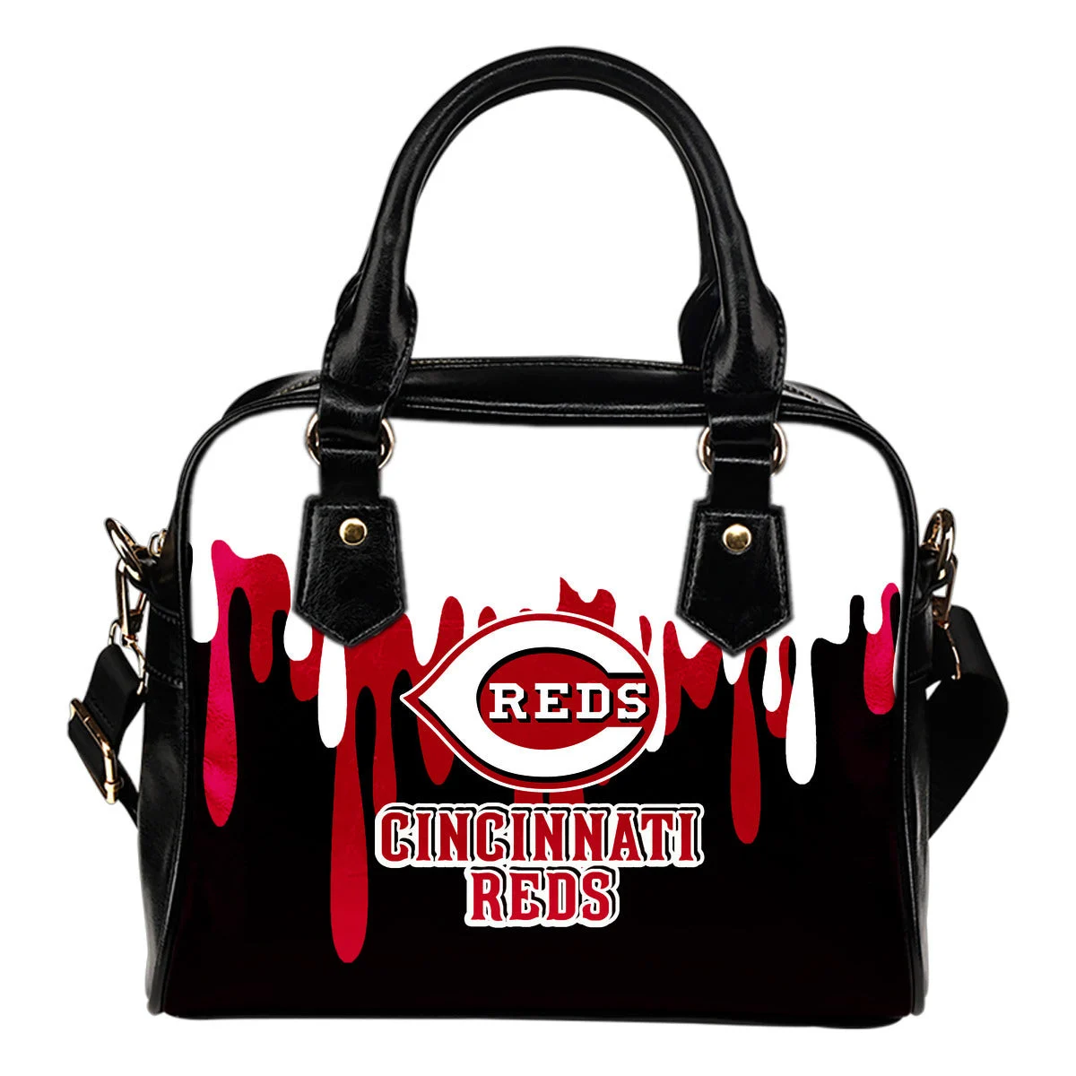 Color Leak Down Colorful Cincinnati Reds Shoulder Handbags Sb0801