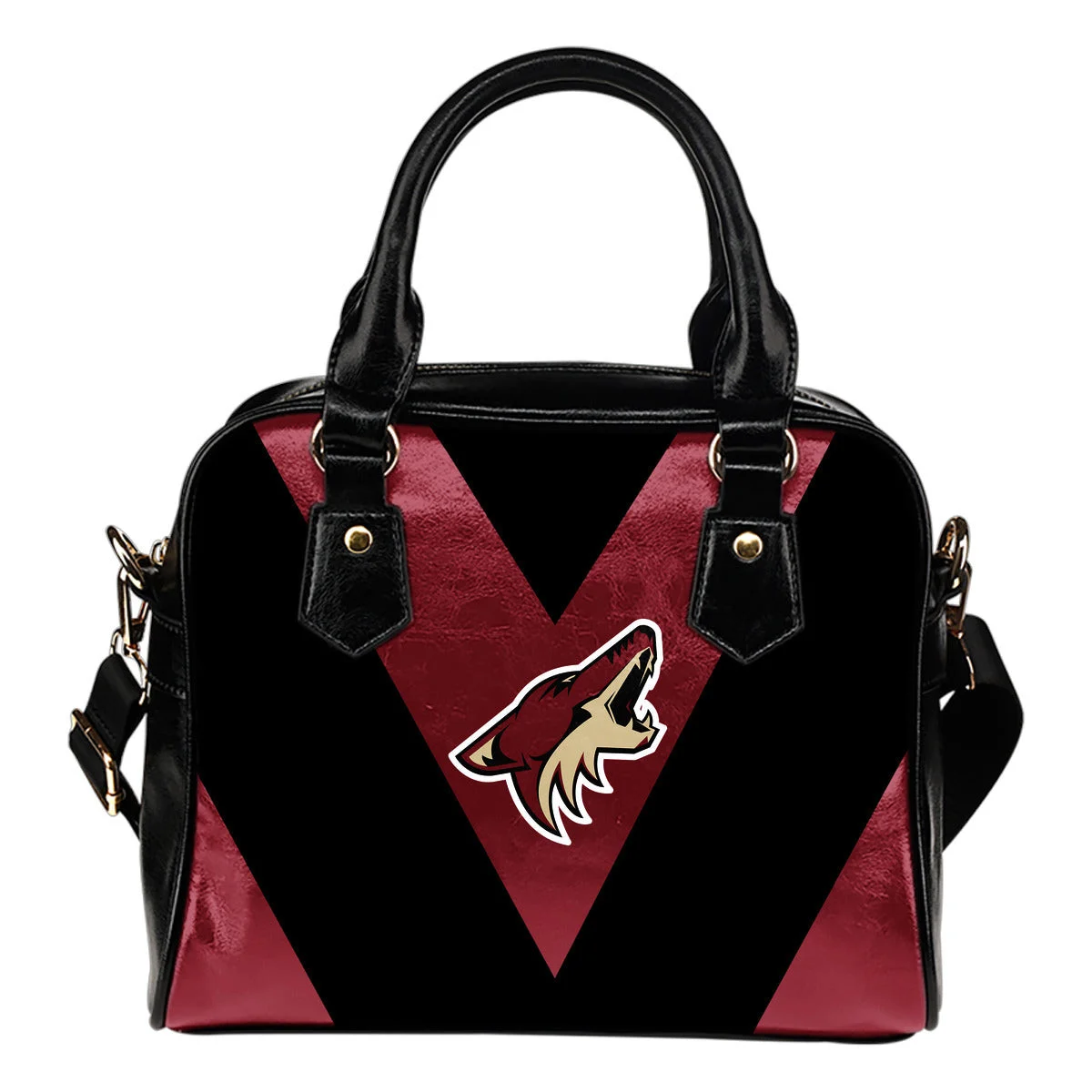 Triangle Double Separate Colour Arizona Coyotes Shoulder Handbags Sb0801