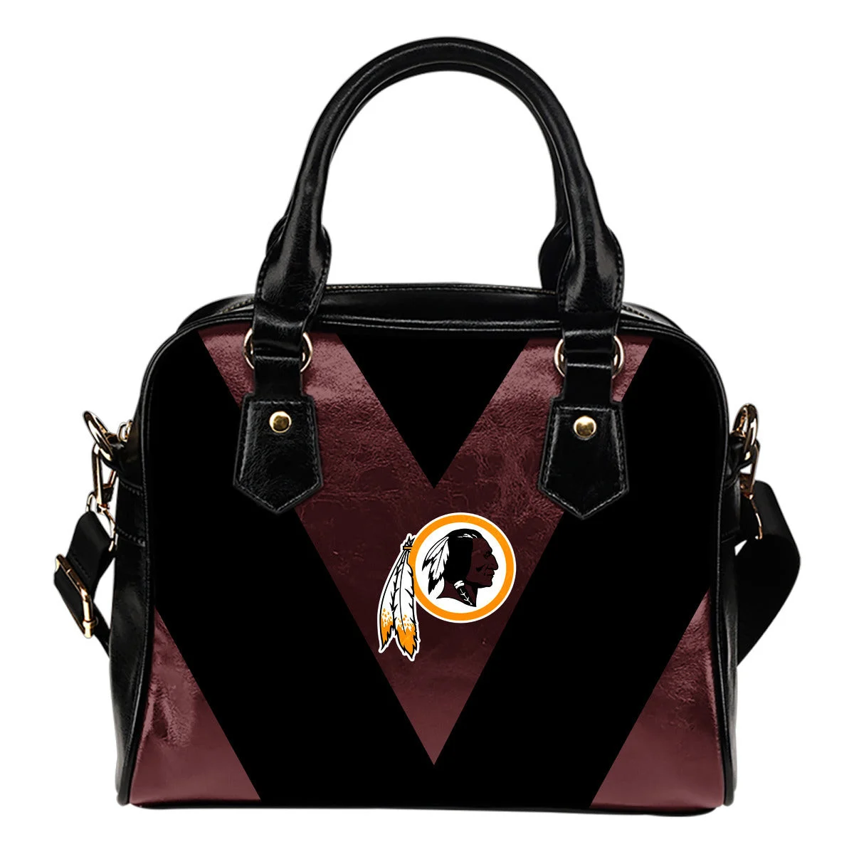 Triangle Double Separate Colour Washington Redskins Shoulder Handbags Sb0801