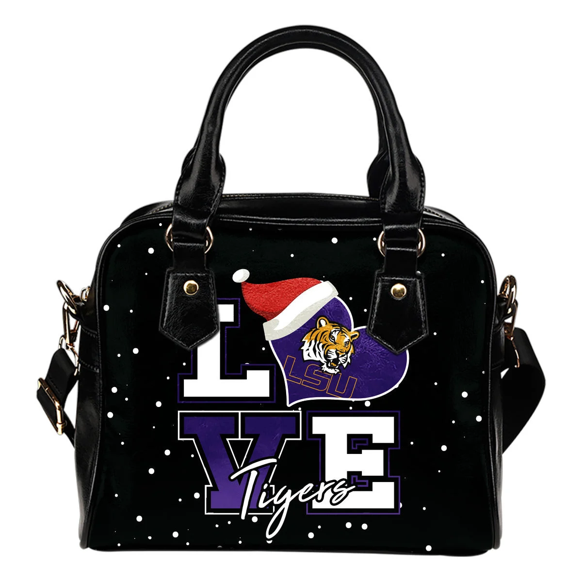 Love Word Christmas Sweet LSU Tigers Shoulder Handbags Sb0801