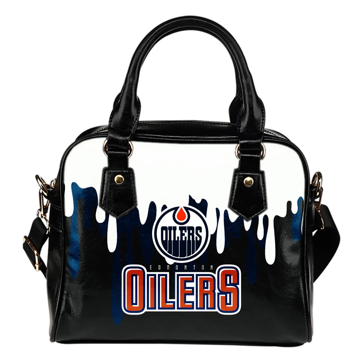 Color Leak Down Colorful Edmonton Oilers Shoulder Handbags Sb0801