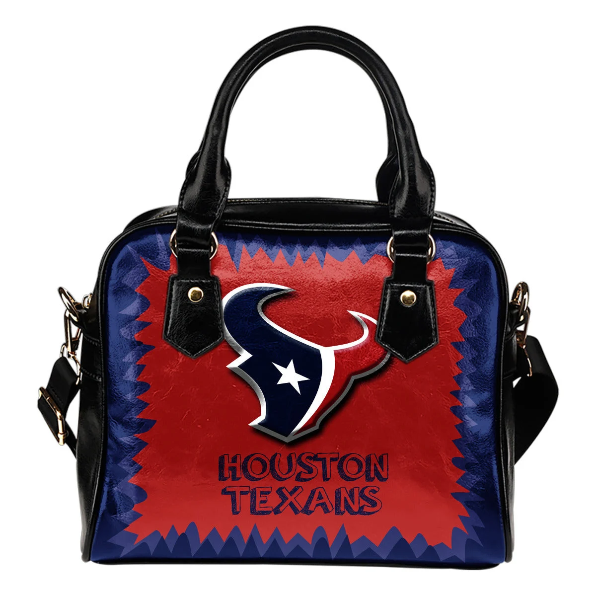 Jagged Saws Mouth Creepy Houston Texans Shoulder Handbags Sb0801