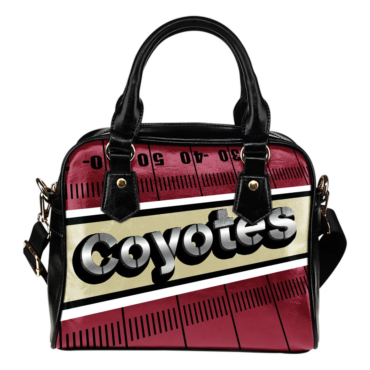 Arizona Coyotes Silver Name Colorful Shoulder Handbags Sb0801