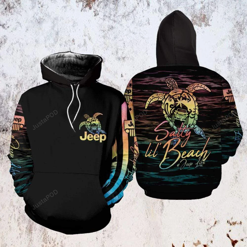 Amazing Jeep Girl Love Turtle 3D All Print Hoodie, Zip- Up Hoodie HZ0501