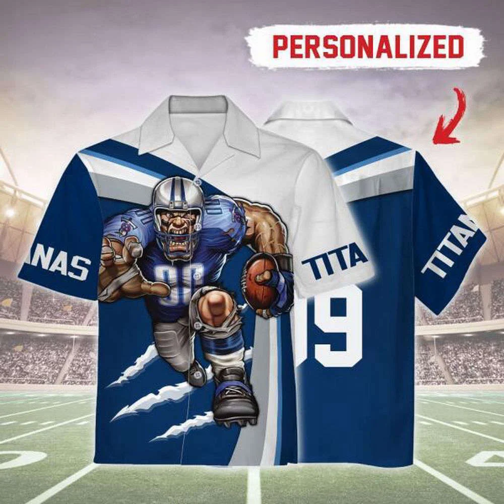Personalized Unisex Hawaiian Shirt Tennessee Titans Football Team 3D Apparel For Men Women HW0601