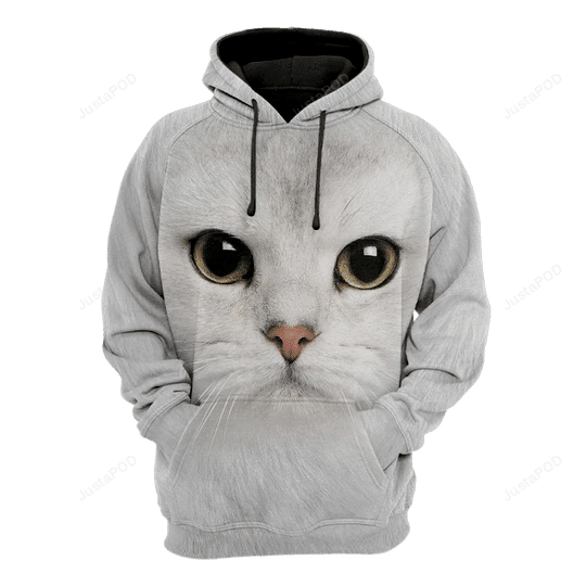 White Cat 3D All Over Printed Hoodie, Zip- Up Hoodie HZ0501