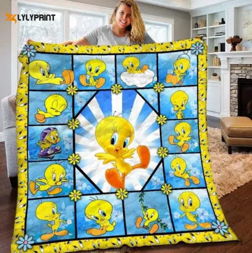 Tweety 2 Quilt Blanket For Fans Home Decor Gift , Soft Quilt, King Size, All Season Cozy Quilt QB0901